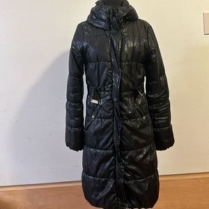 H&M Long Shiny Quilted Coat
